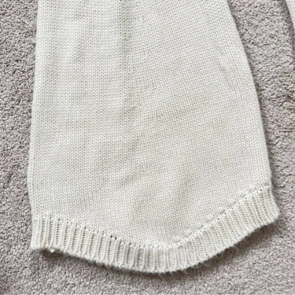 Hanifa Cream Chunky Cozy Knit Flare Leg Pants Tall Girl Friendly Sz XS - Picture 6 of 9